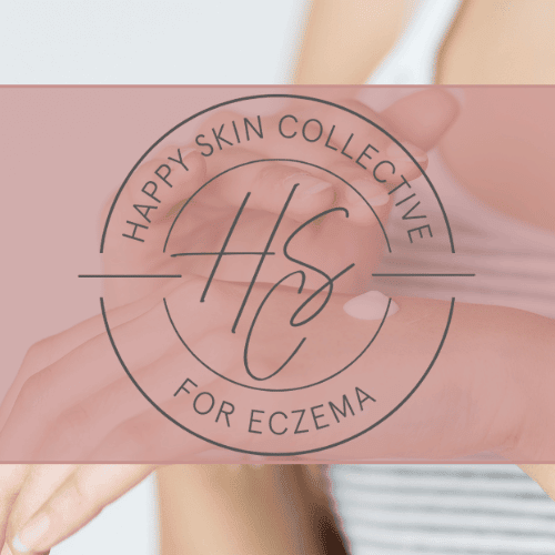 Happy Skin Collective for Eczema with woman moisturising hand